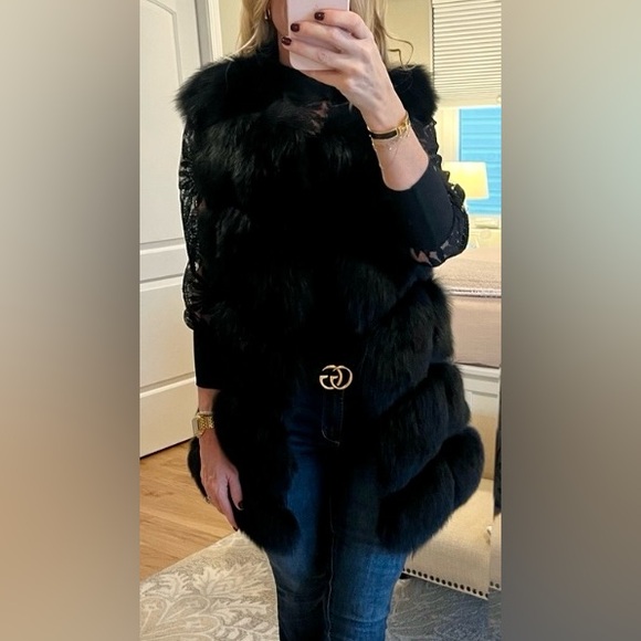 Alberto Makali - Genuine Fur Vest / Waistcoat - Black - Small - NWOT - REAL FUR - Picture 3 of 16